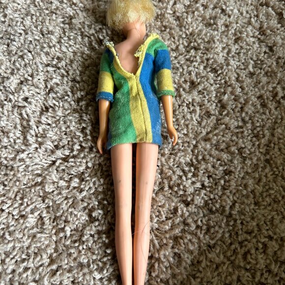 Barbie Mattel Twiggy doll rooted eyelashes dress boots not shown panties - Picture 3 of 3